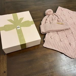 Juicy Couture Pink Hat and Scarf Set with Giftbox